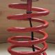 Red spring lamp foot