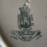 6 antique deep plates in Gien earthenware