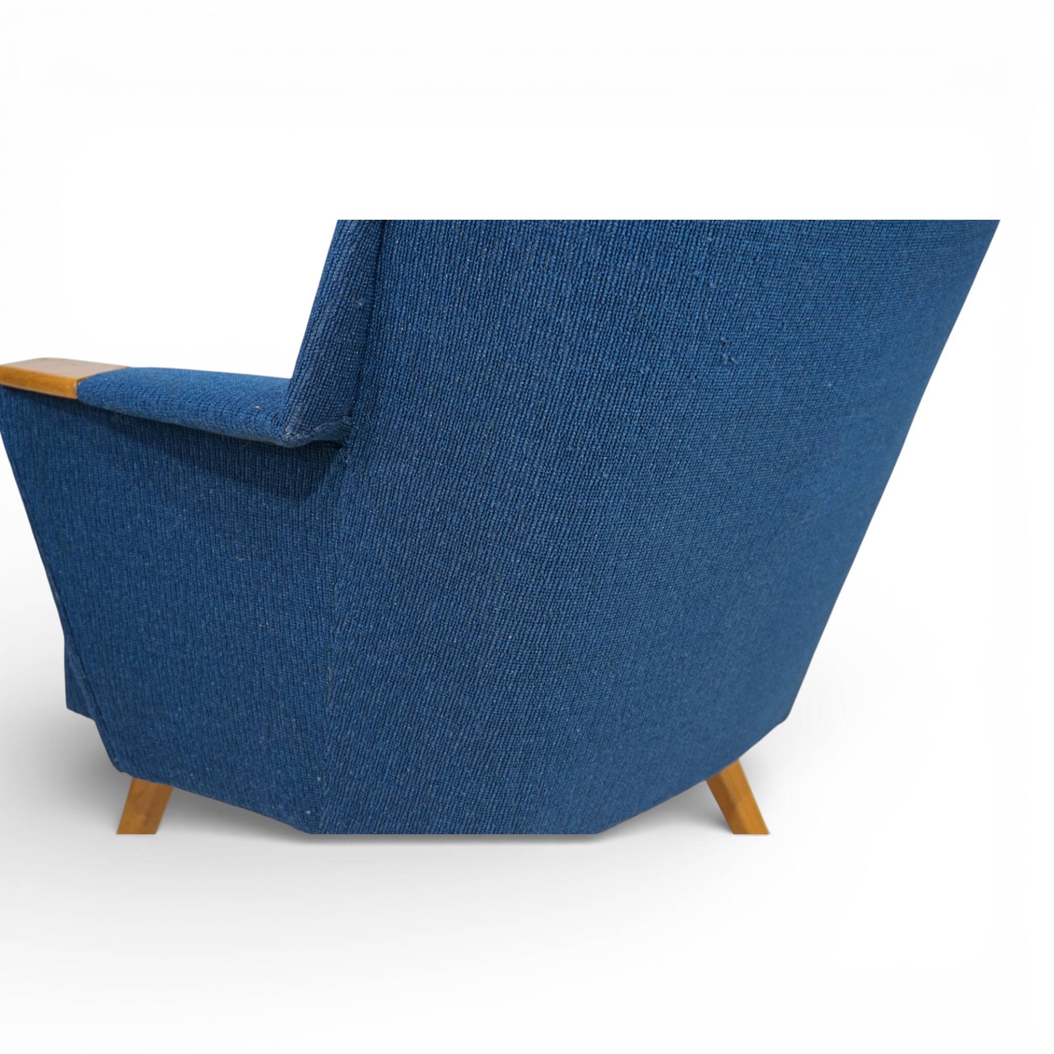 Blue cocktail chair MCM, 1950