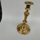 Pair of solid brass candlesticks, early 18th century.