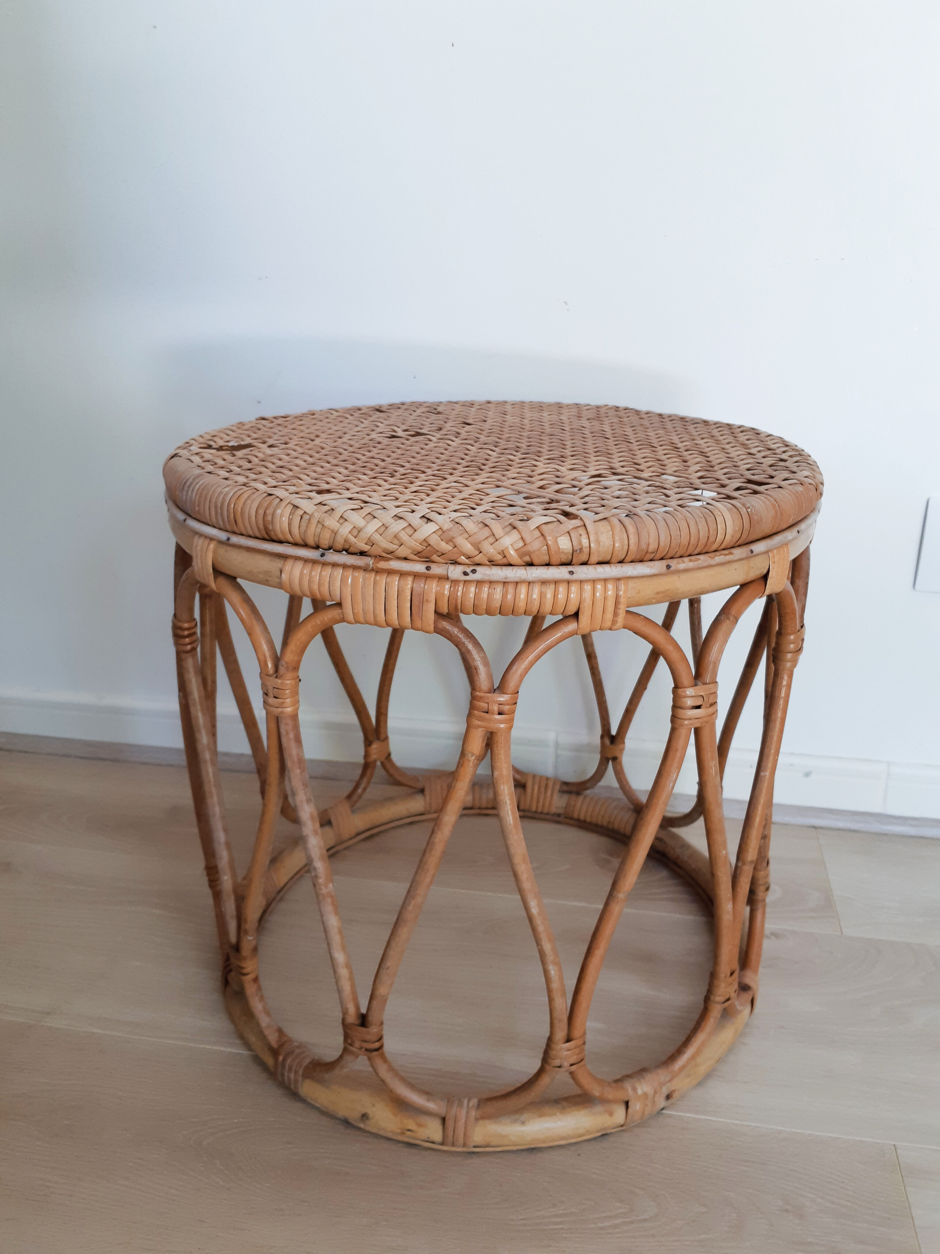 Stool, rattan/wicker ottoman