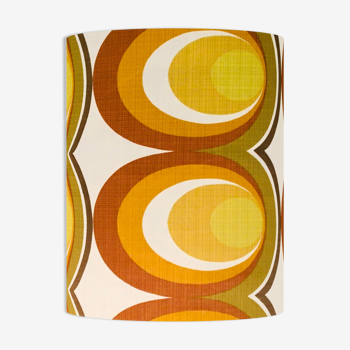 Apollo C H45 D33 lampshade - vintage fabric 70's