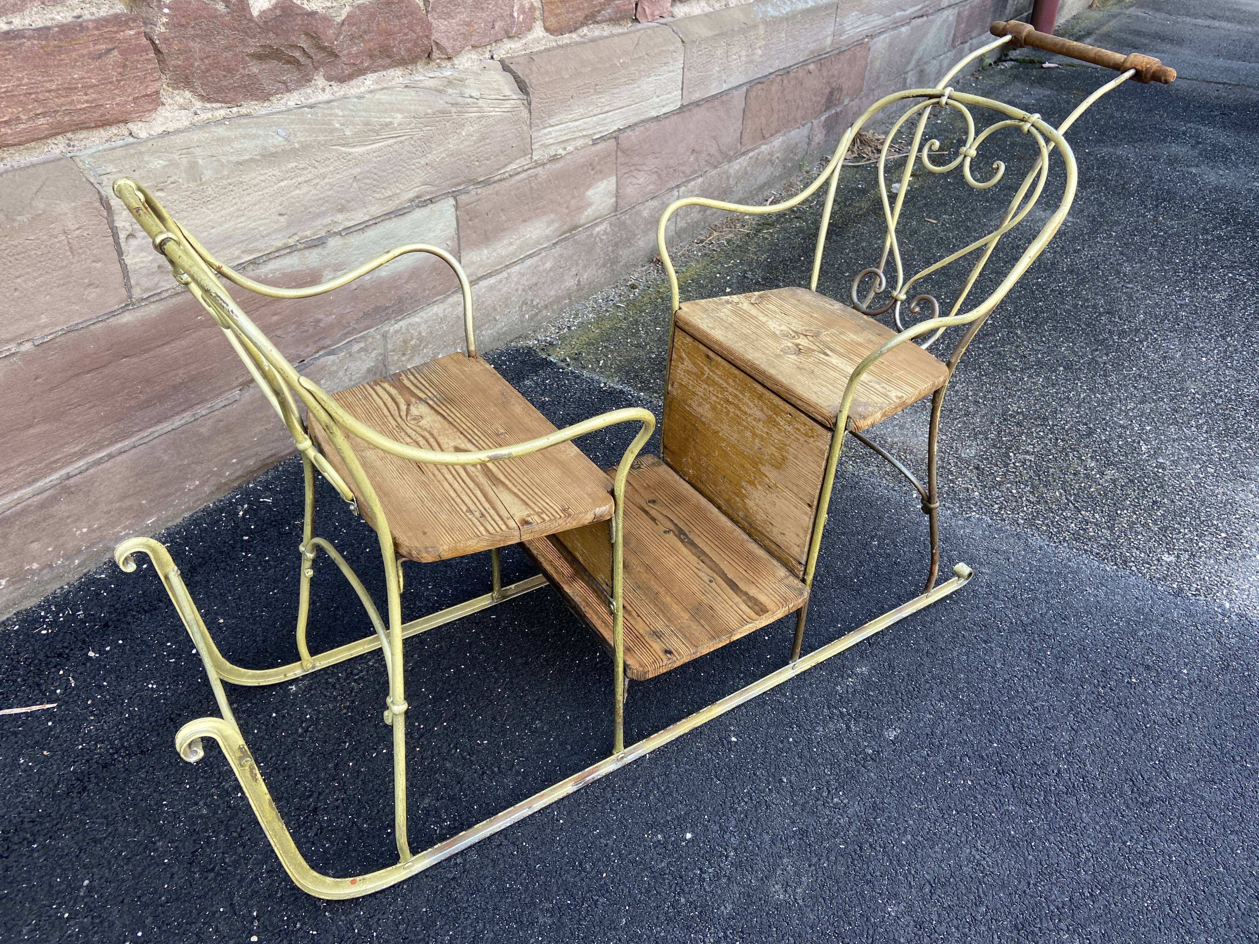 Sled double sled alsace 1900s