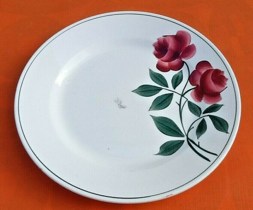 Suite of 6 plates 40s and 50s Faïence H.B.C (Hyppolite, Boulenger, Creil)