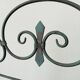 Vintage wall or table shelf in wrought iron and rattan