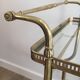 Neo-classical table in gilded metal and glass