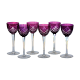Set of 6 wine glasses from the Rhine Roemer Baccarat Crystal model S1132