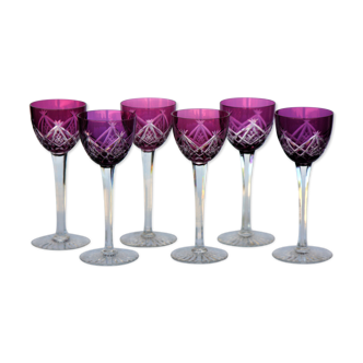 Set of 6 wine glasses from the Rhine Roemer Baccarat Crystal model S1132