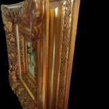 Tableau huile sur bois signé cadre doré xx siècle
