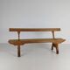 Victorian pitch pine short railway antique bench