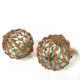 Lot 2 flotteurs marin boule verre et corde