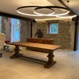 Solid oak monastery table 240 x 100 cm