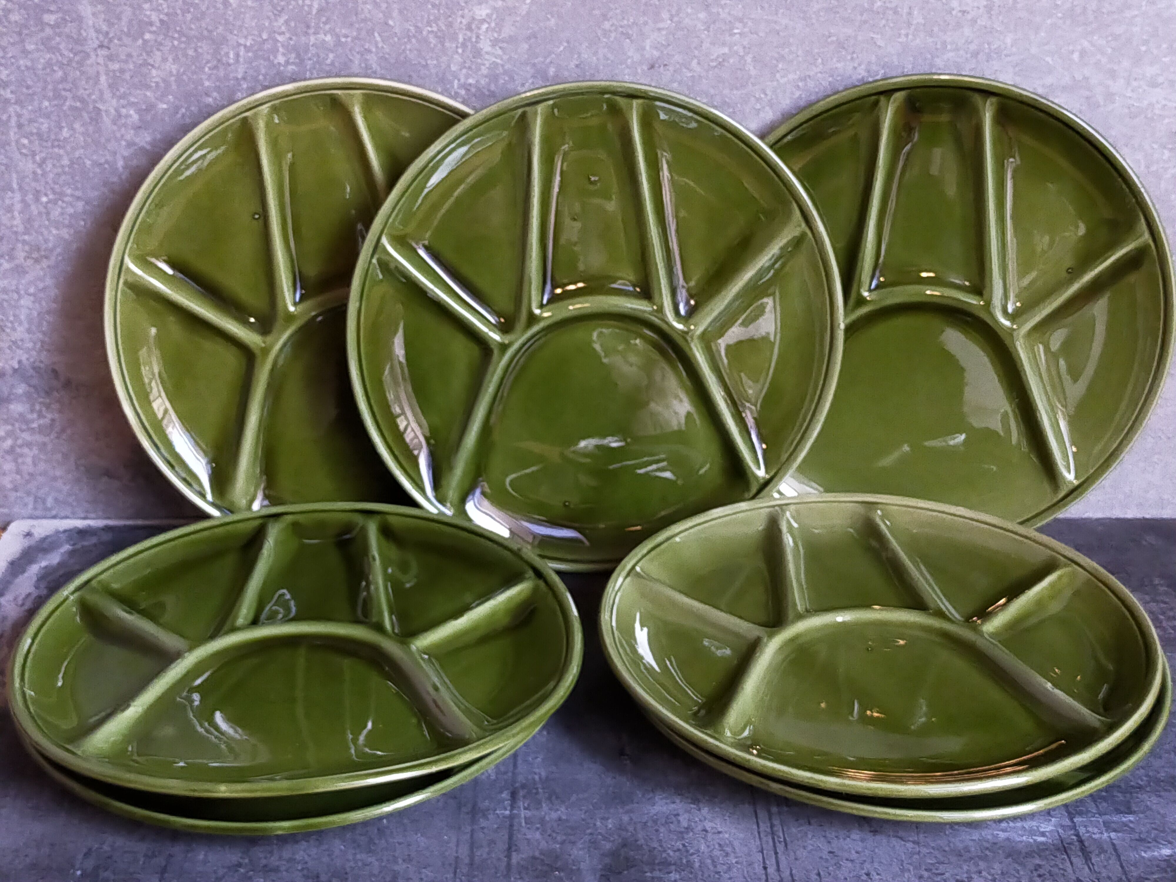 Seven vintage niderviller ceramic plates