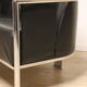 Vintage sofa in synthetic leather and chrome metal, 1970s