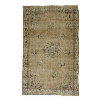 Tapis Oushak Vintage – Palette Chaude & Motifs Subtils, 172 x 258 cm