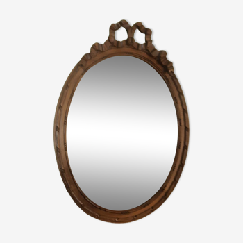 Louis XVI style mirror in walnut 80X57