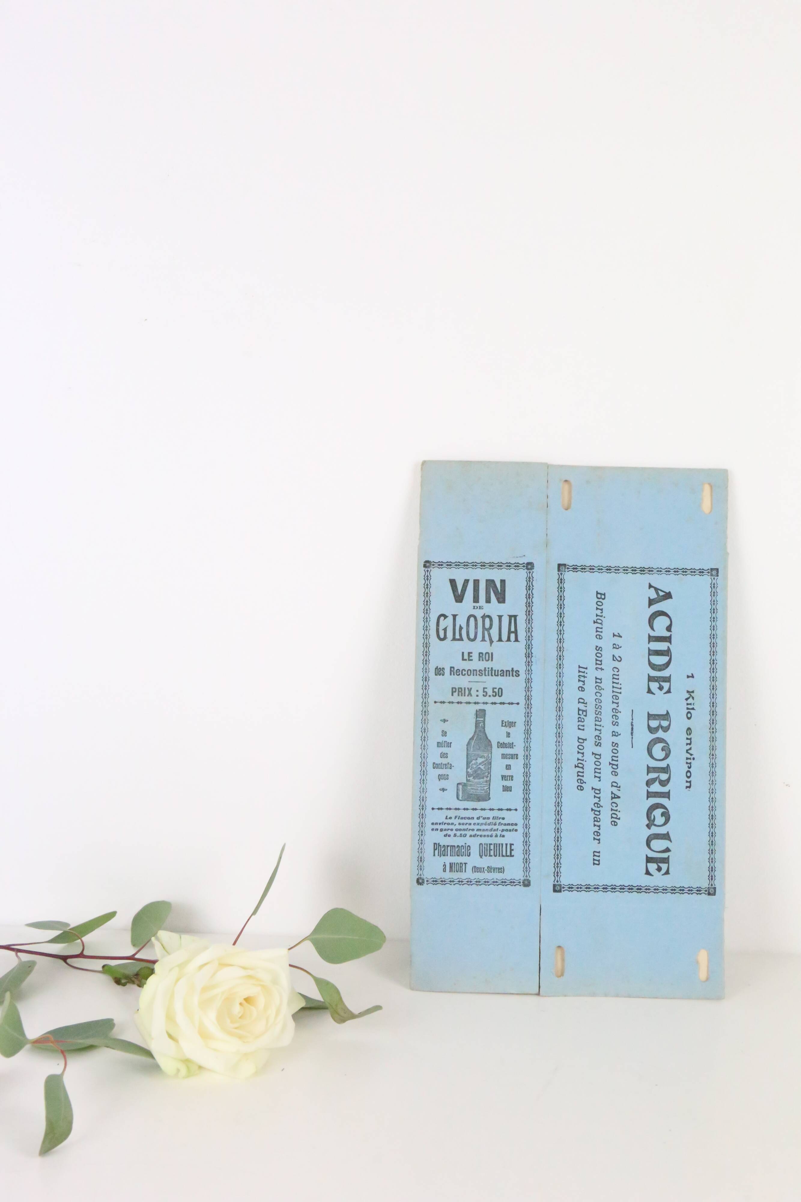 Old cardboard pharmacy medicine box, 1920/1930