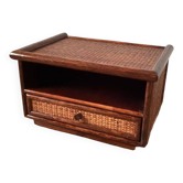 Roche-Bobois rattan bedside table