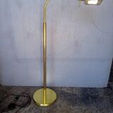 Reading floor lamp in golden brass vintage design 1970