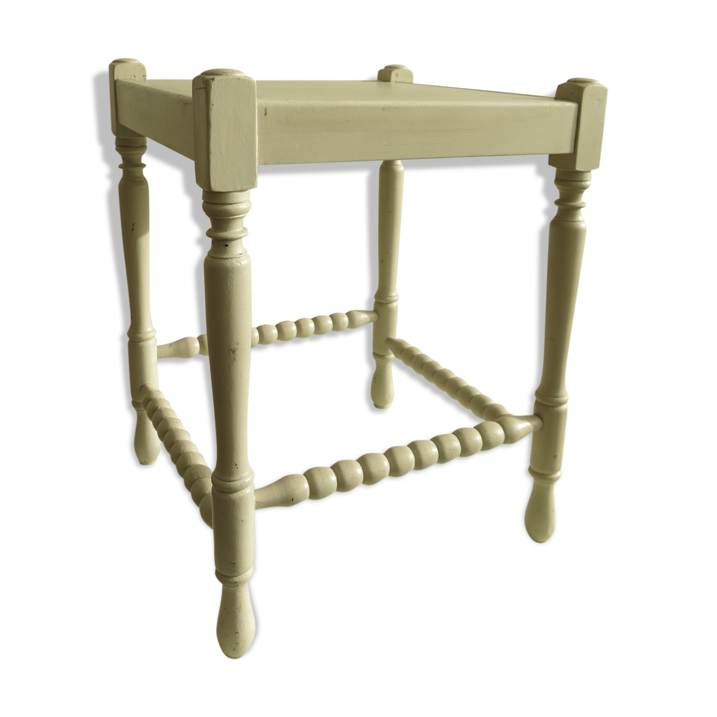 Vintage pearl wood side table