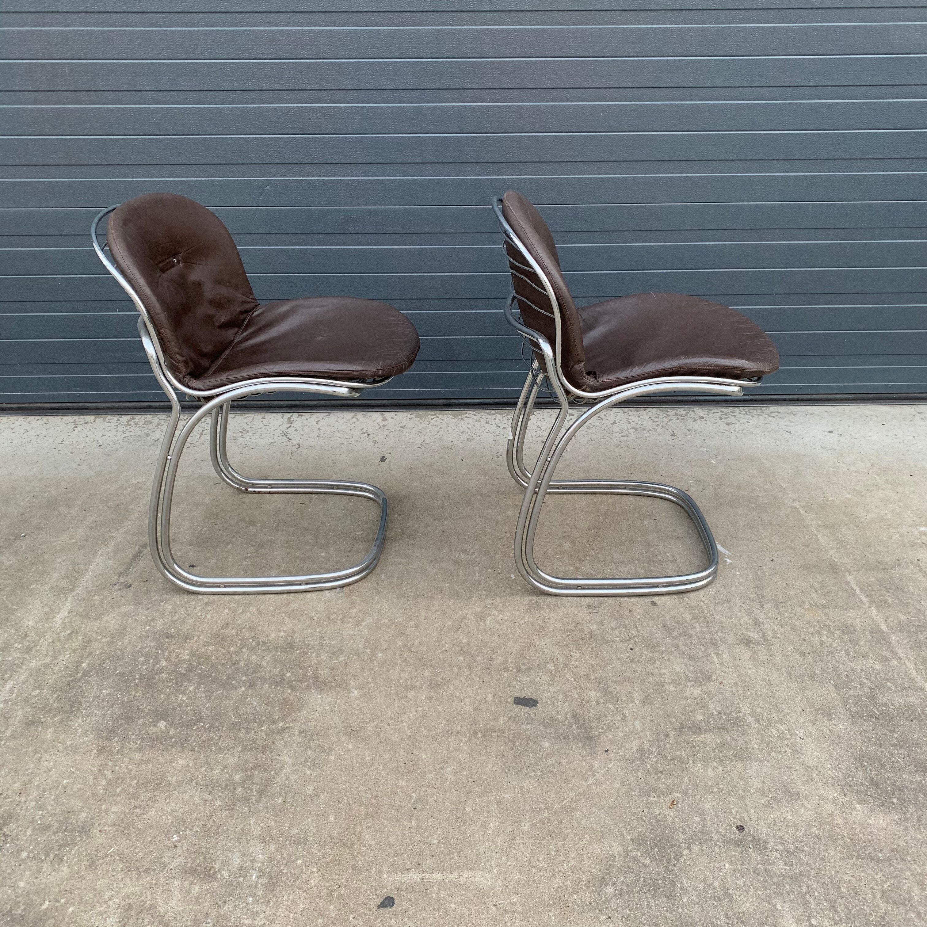 Pair of chairs Gastone Rinaldi 1970