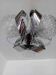 3 ball chandelier with stainless steel frame from the 70s Space Age