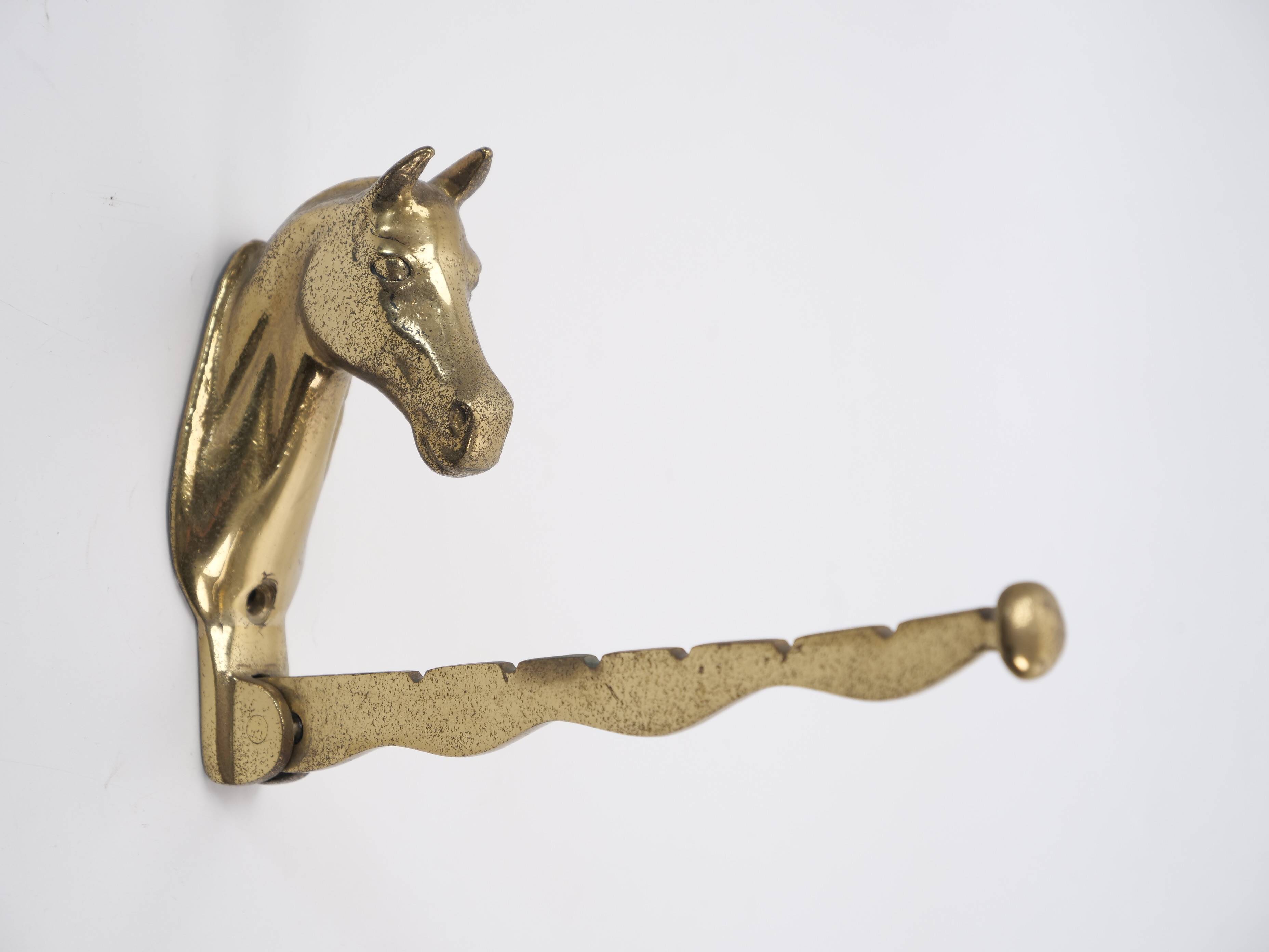 Patère Cheval en laiton déco crochet d'écurie