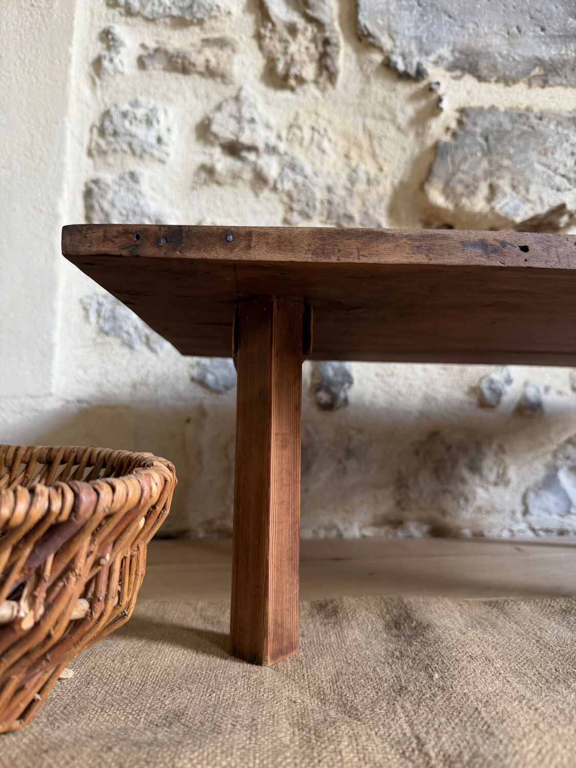 Wooden bedside table