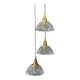 Vintage triple suspension lampshade in cut glass - tableware collection
