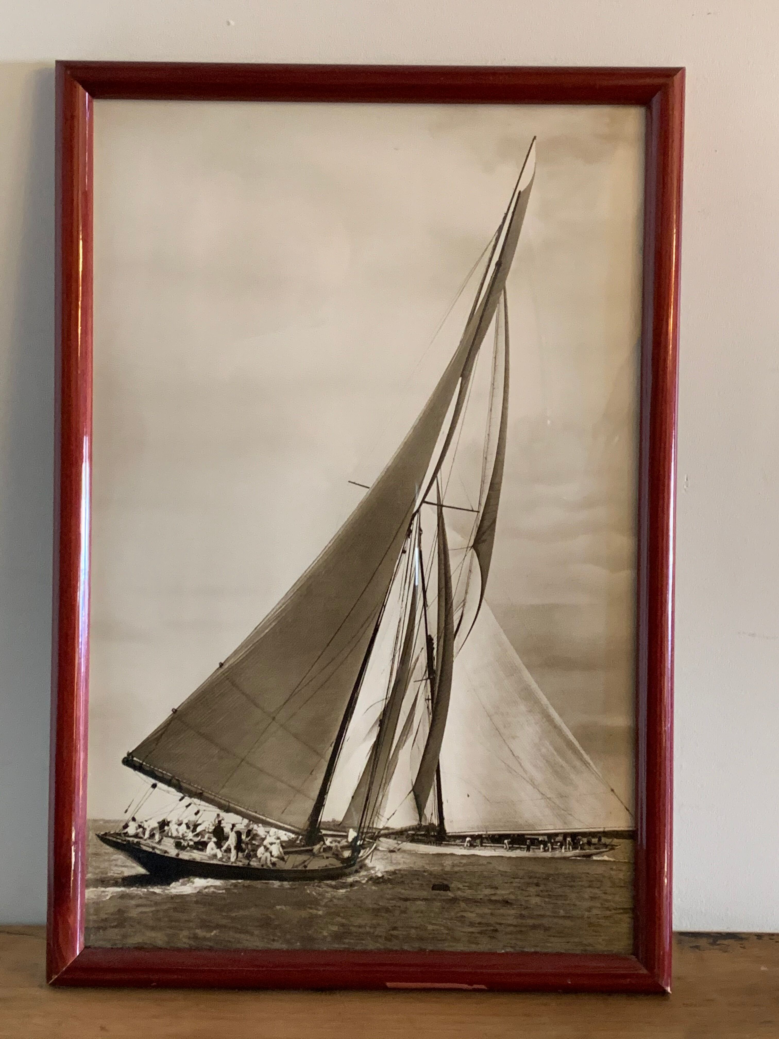 Three photographs sails and sailboats 1980s