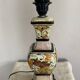 Living room lamp in cracked earthenware style, handmade decoration, 20th century