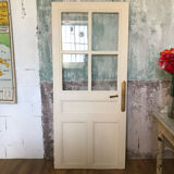 Old wooden glass door