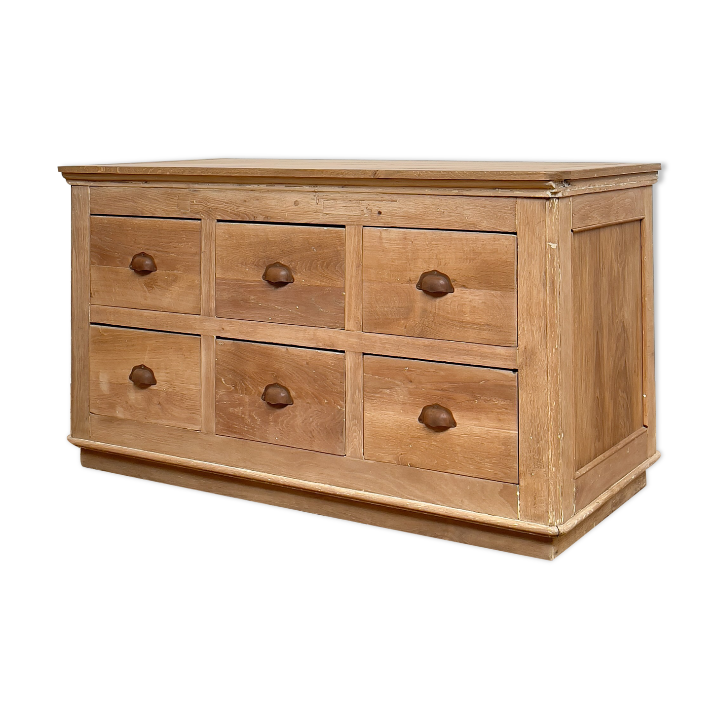 Oak loom cabinet 6 drawers 1930