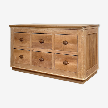 Oak loom cabinet 6 drawers 1930