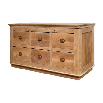 Oak loom cabinet 6 drawers 1930