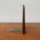 Mid-century Scandinavian bookends in teak and brass.