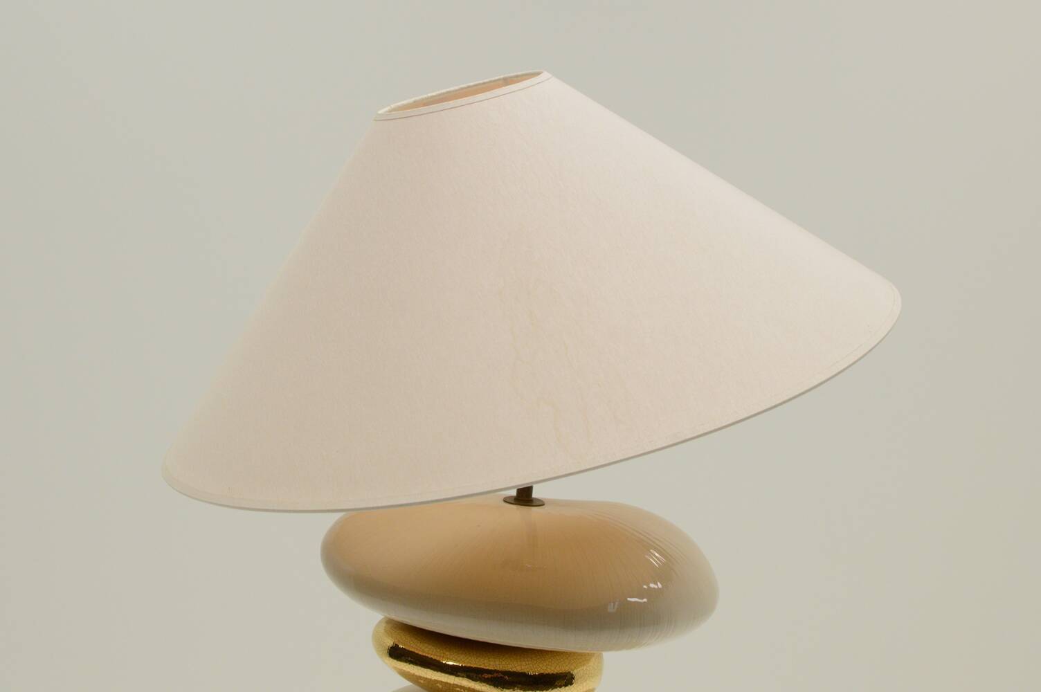 Large Pebble table lamp by François Chatain, 1980s France.