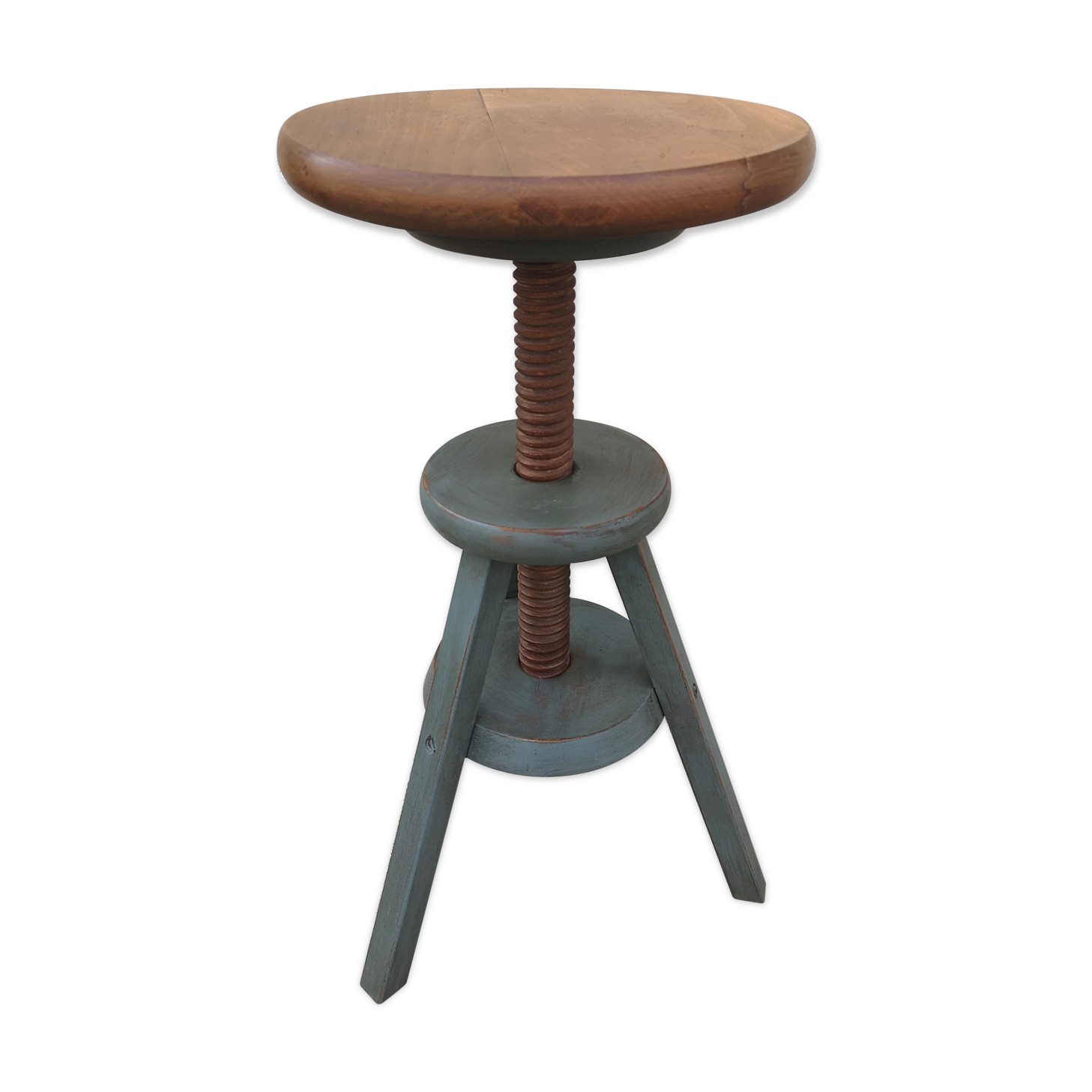 Screw industrial workshop stool patina vintage