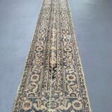 Distressed turkish runner 390x62 cm wool vintage tribal rug