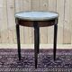 Louis XVI style mahogany bouillotte table from the 1950s with a marble top