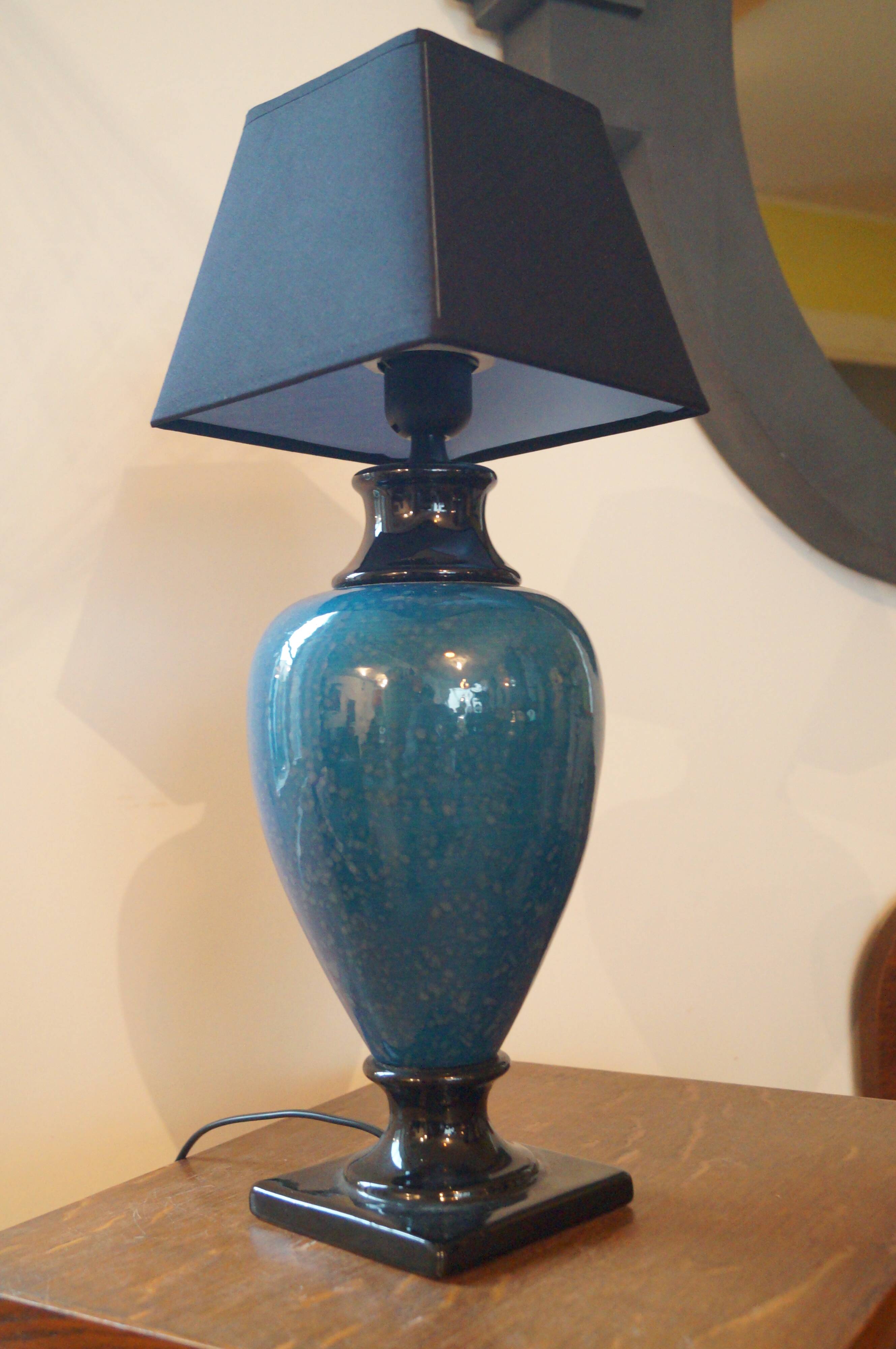 Ceramic baluster lamp 1970