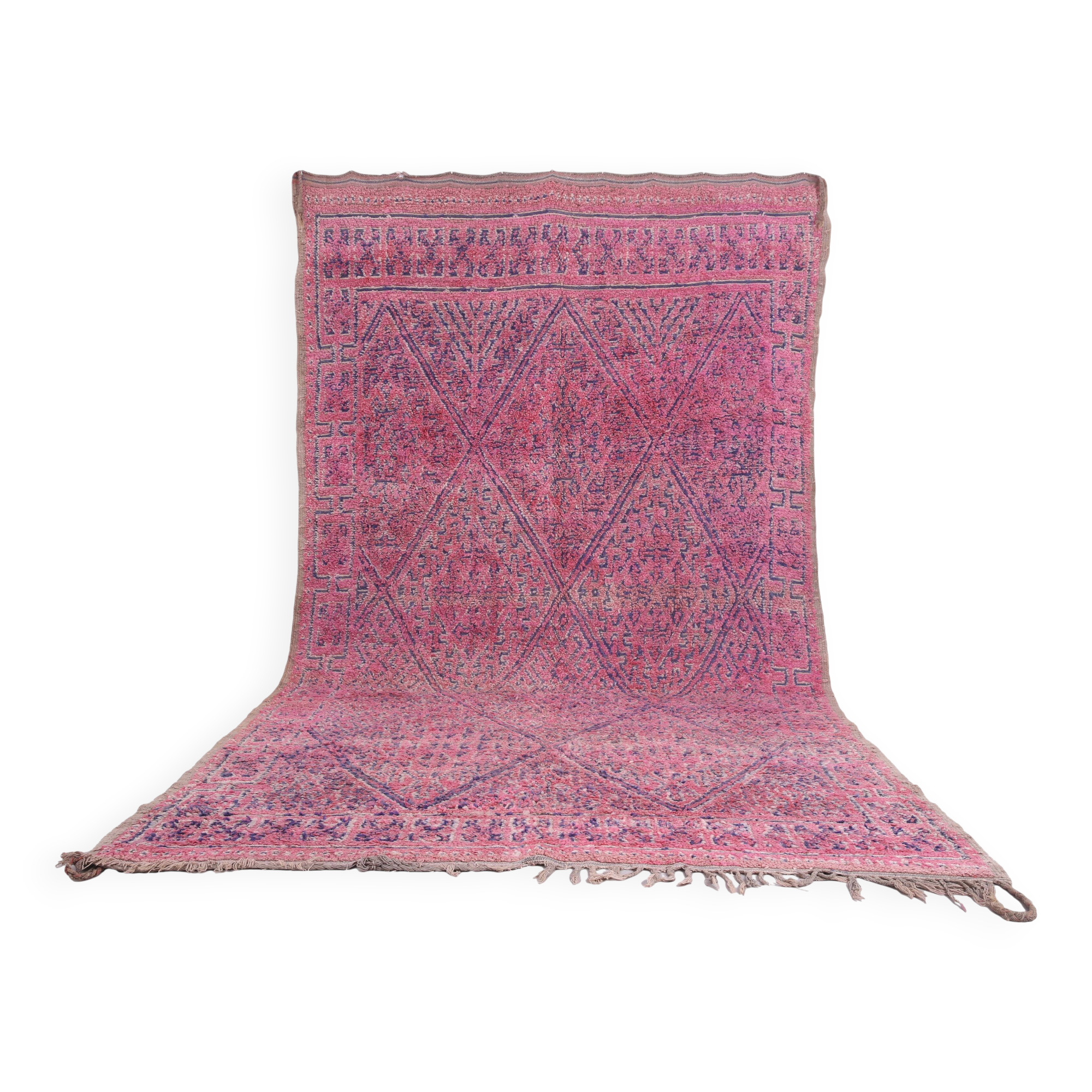 Vintage Moroccan Rug 212 x 381 cm - Beni Mguild rug - Handmade berber rug