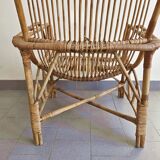 Vintage rattan armchair 1960