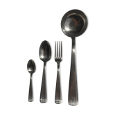 Silver-plated cutlery set by André Blanchet, early 20th century.
