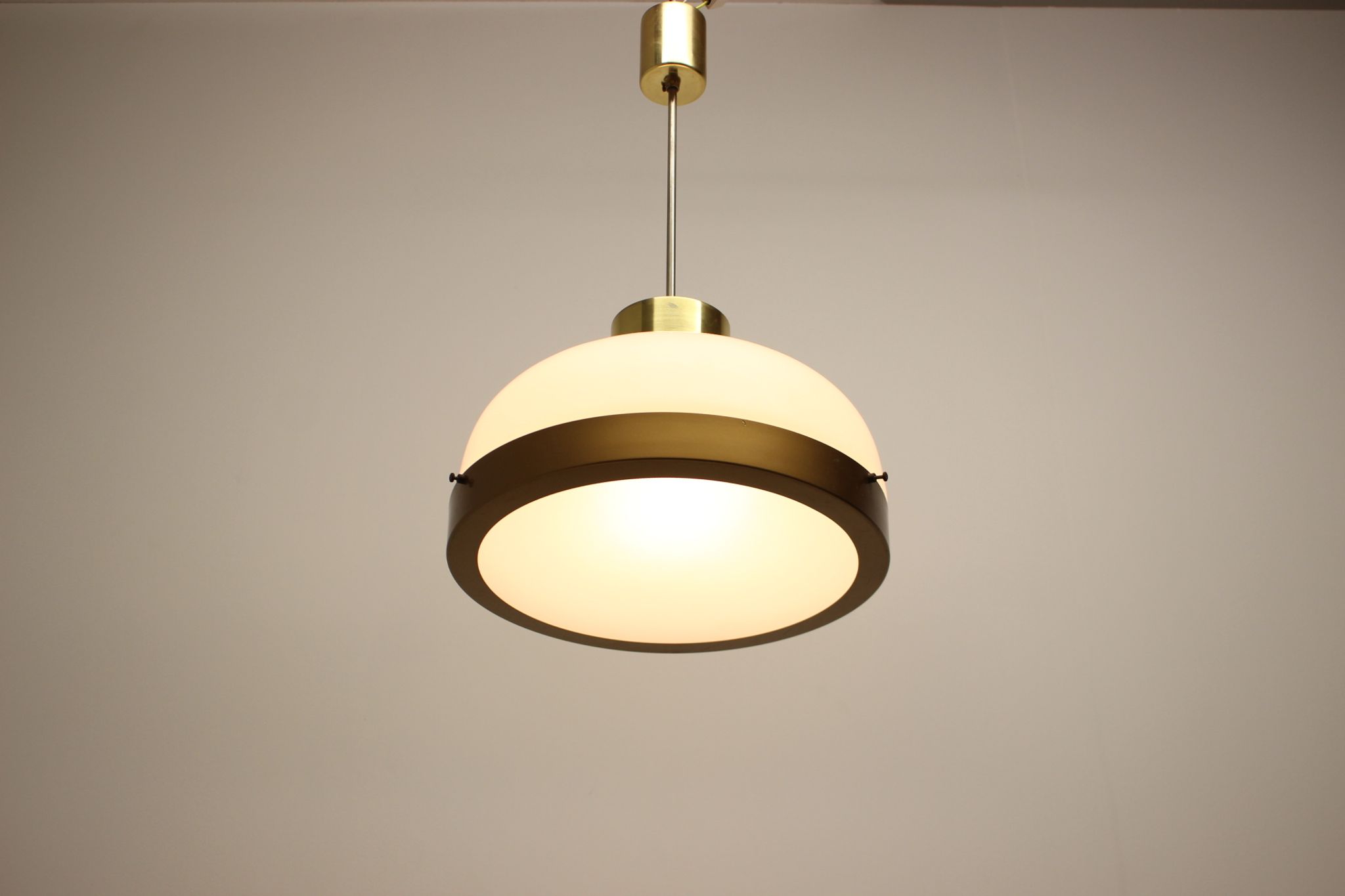 Mid-century glass chandelier/kamenicky senov, 1970's