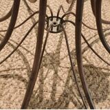 Brown metal chandelier