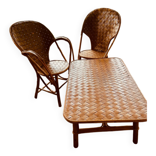 Fauteuils dit ''corbusier'' et sa table basse