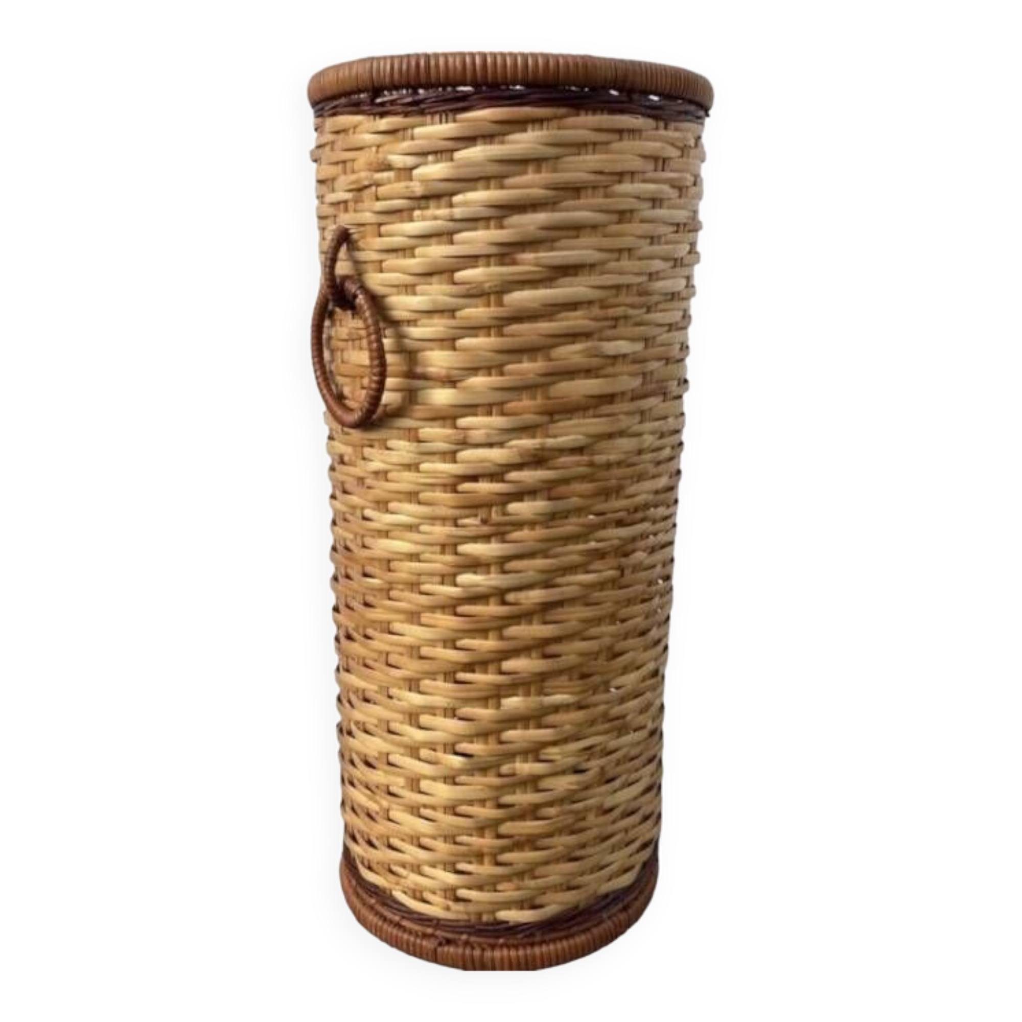 Vintage rattan umbrella stand