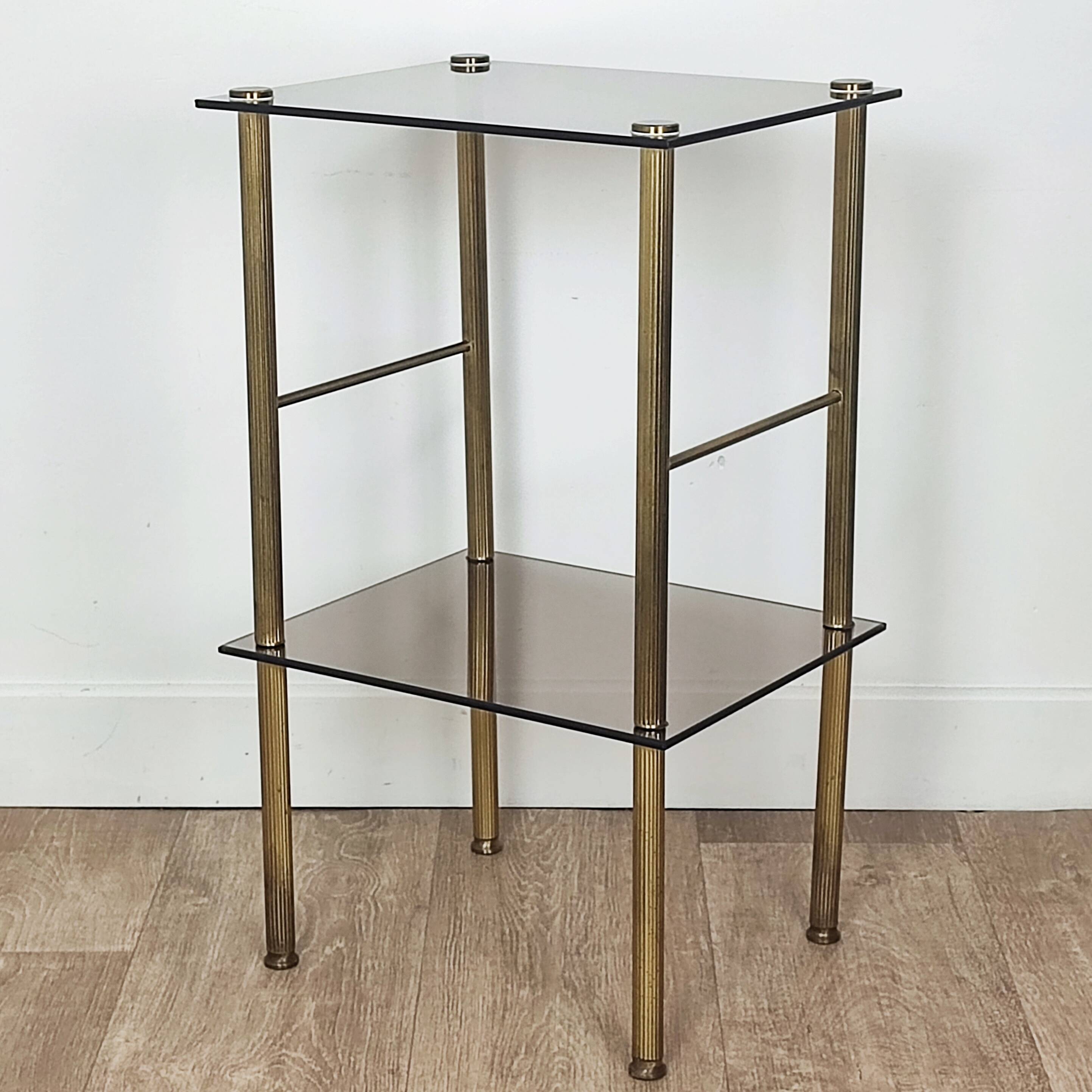 Brass side table/end table
