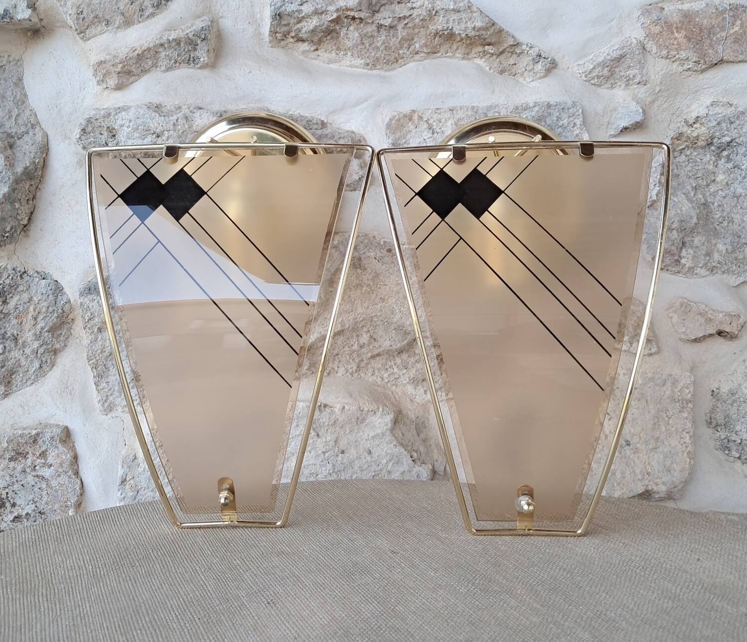 Vintage gold wall sconce